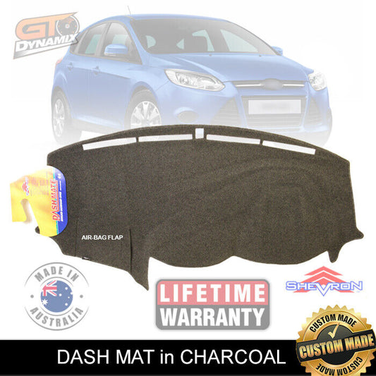 Shevron Dash Mat FORD Focus LW Hatch & Sedan Trend Sport Titanium 6/2011-10/2018 DM1234 Charcoal