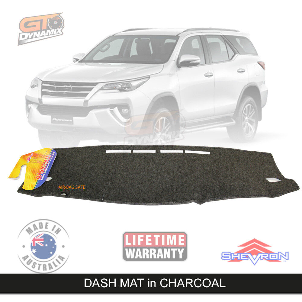 Shevron Dash Mat For Toyota Fortuner GX GXL All Models 8/2015-2024 DM1413 Charcoal