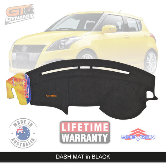 Shevron Dash Mat Suzuki Swift Sport AHZ414 ALL Models Jan/2011-4/2017 DM1206 Black