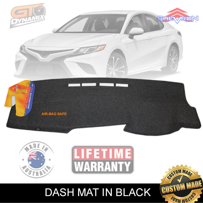 Shevron Dash Mat For Toyota Camry ASV70R Ascent SX SL NO HUD 11/2017-2024 DM1498 Black