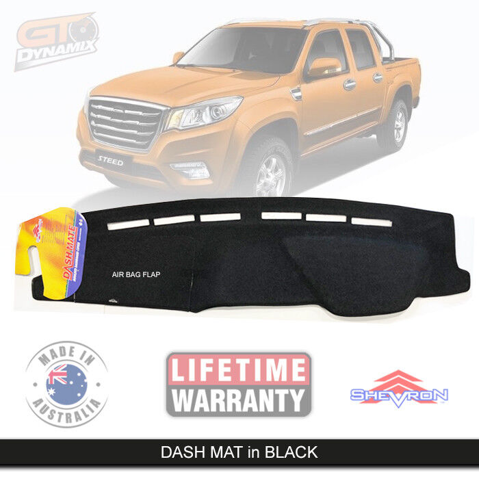 Shevron Dash Mat Great Wall STEED NBP Dual Cabs 7/2016-2024 DM1485 Black