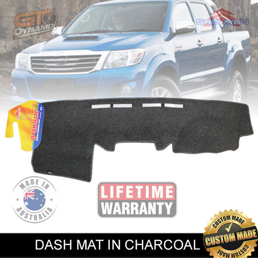 Shevron Dash Mat For Toyota Hilux 150 Series SR5 SR KUN16 2/2005-6/2015 DM978 Charcoal