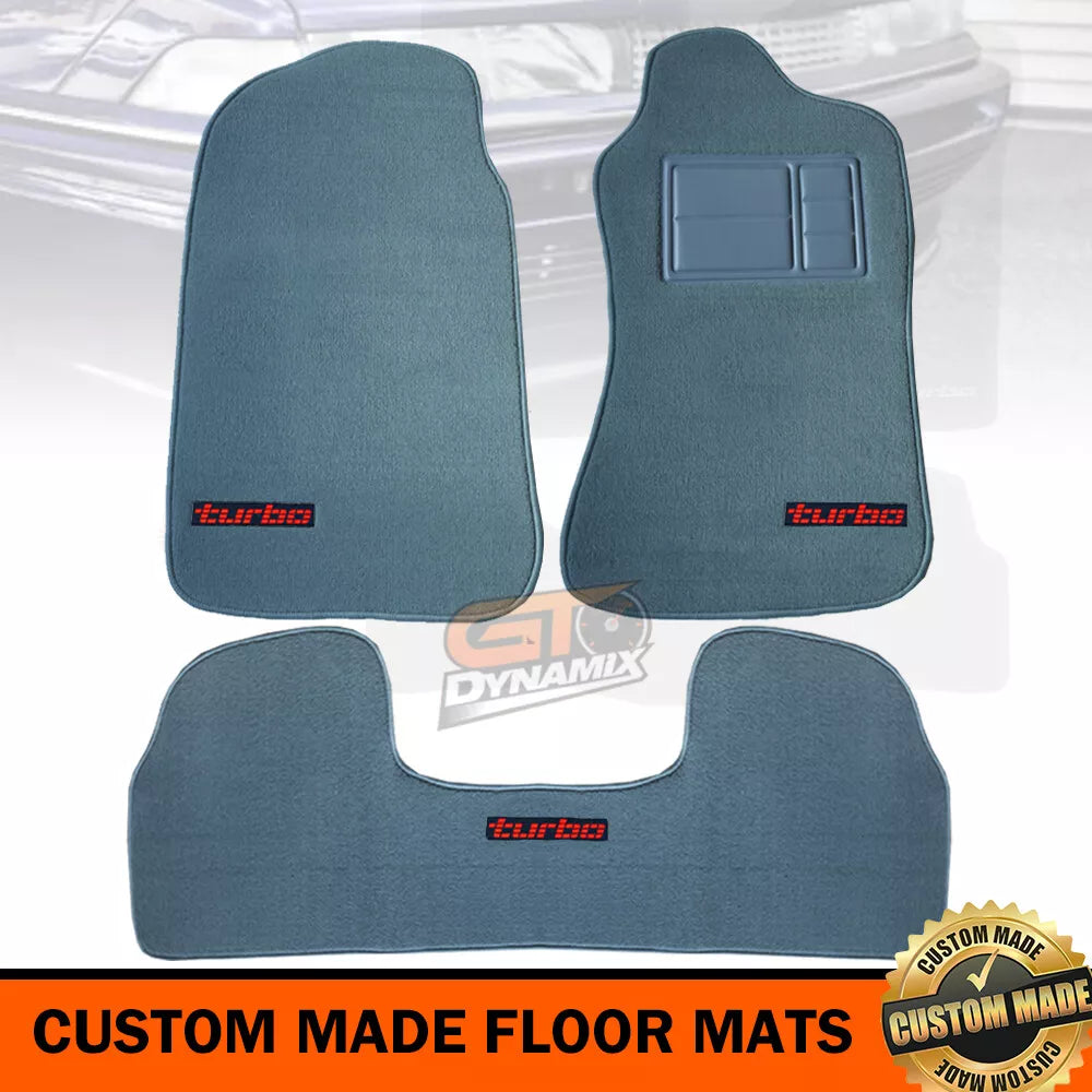 VL TURBO Turquoise CUSTOM MADE FLOOR MATS SETof3 Calais BT1 Berlina SL RED Badge