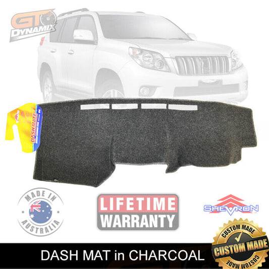 Shevron Dash Mat For Toyota Prado 150 Series 10/2009-9/2013 GX GXL Kakadu DM1140 Charcoal