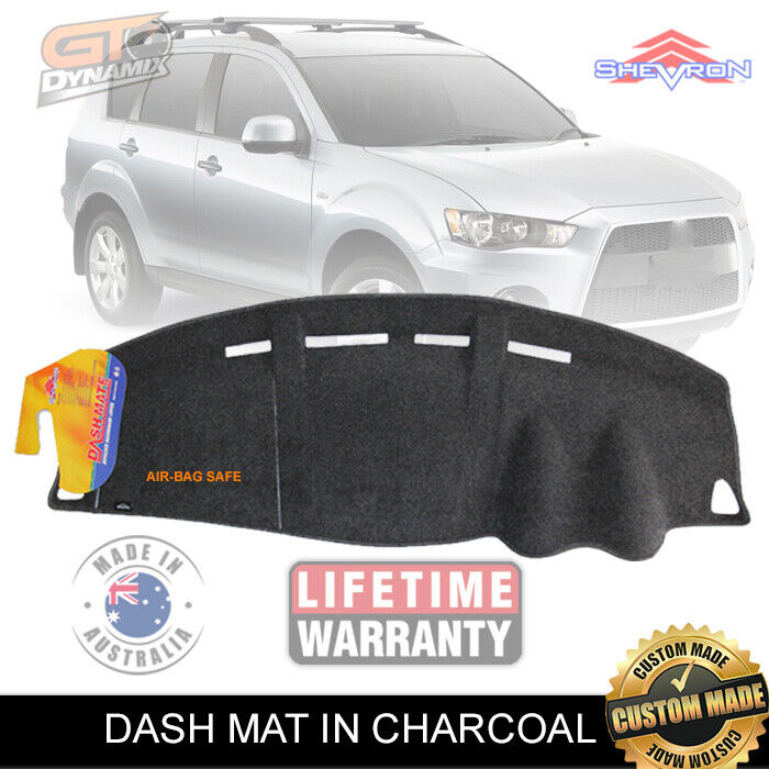 Shevron Dash Mat Mitsubishi OUTLANDER ZH LS VR OCT/2009-20DEC/2011 DM1146 Charcoal