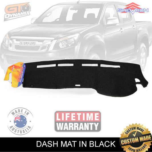 Shevron Dash Mat ISUZU D-MAX TF MODEL + Centre Lid 06/2012-6/2020 DMAX DM1282 Black