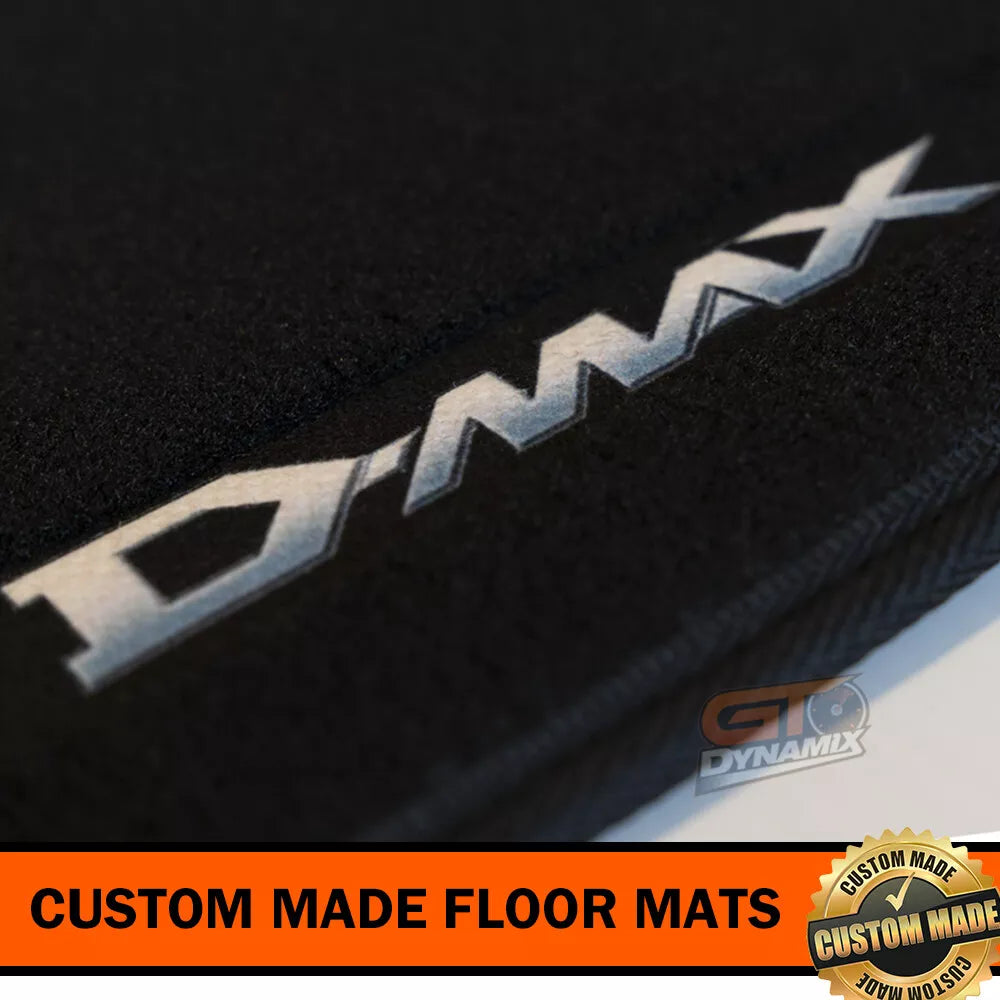 Isuzu D-MAX TF BLACK Custom Floor Mats Front and Rear X-Terrain LS-U LSM DMAX SX 7/2020-24