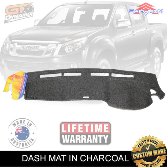 Shevron Dash Mat ISUZU D-MAX TF MODEL + Centre Lid 06/2012-6/2020 DMAX DM1282 Charcoal