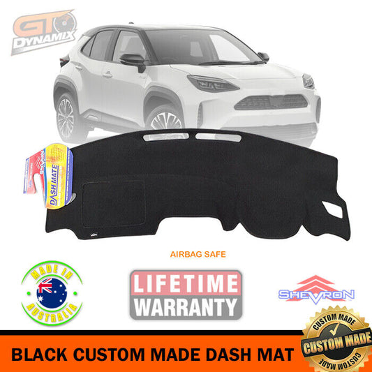 Shevron Dash Mat For Toyota YARIS CROSS GX GXL NO HUD MXPJ10R 5/2020-2024 DM1605 Black