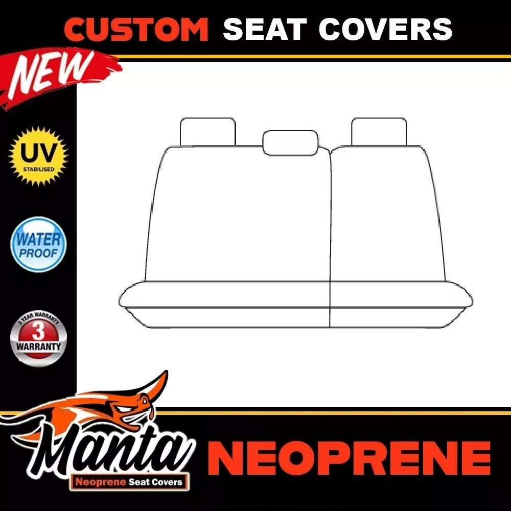 Manta Neoprene Middle Row Seat Covers For LANDCRUISER 100 SERIES GXL RV 1998-2007