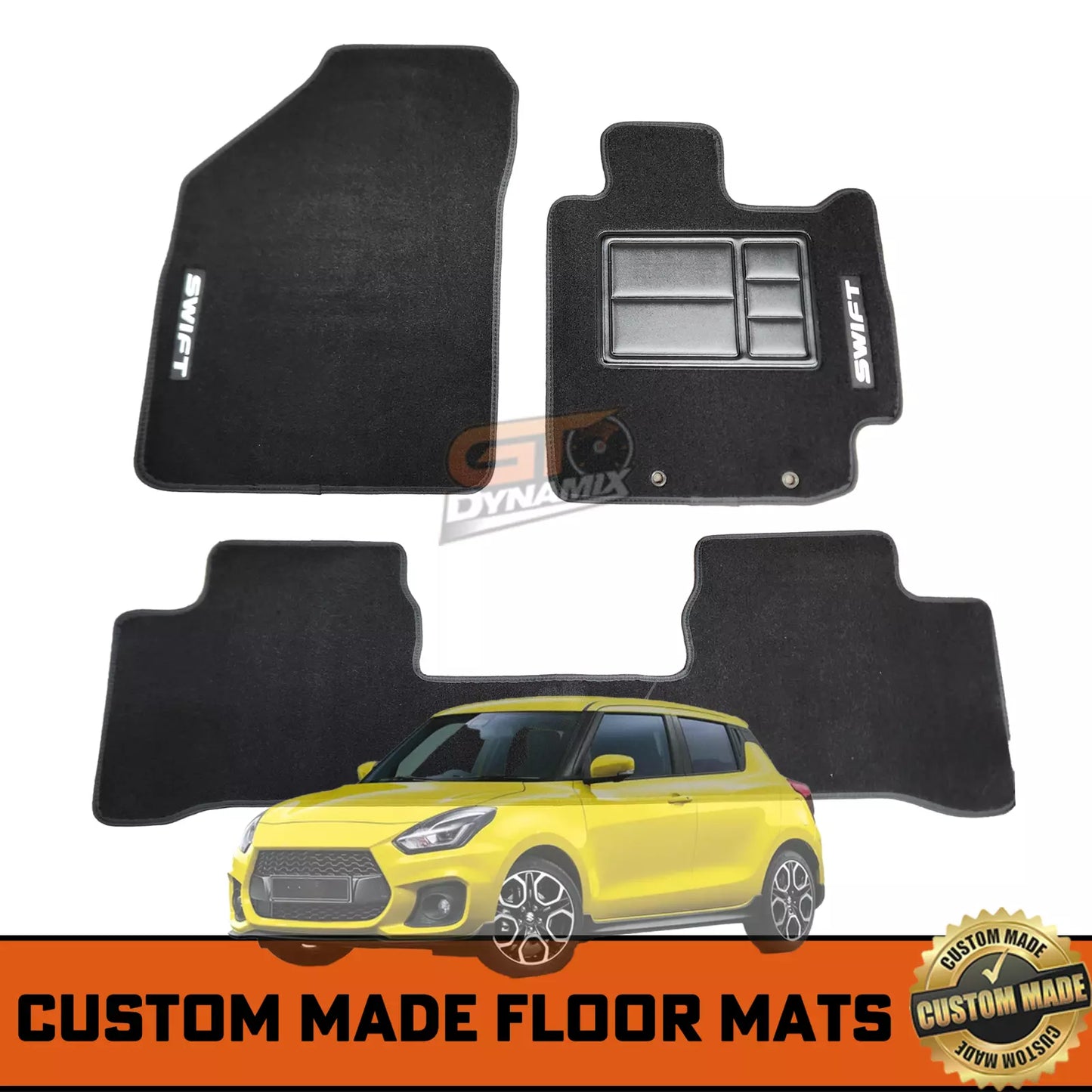 Custom Floor Mats for Suzuki Swift AZ SPORT GL Navigator 5/2017-2024 BLACK