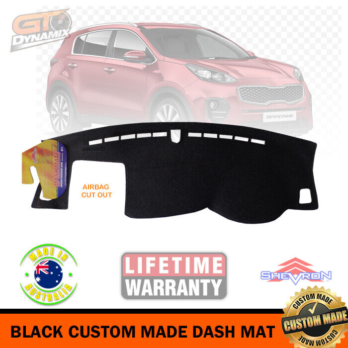 Shevron Dash Mat Kia QL Sportage Si SLi S GT-20Line Premium 10/2015-8/2021 DM1422 Black