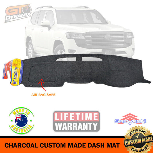 Shevron Dash Mat For Toyota Landcruiser 300 Series GXL VX GX GR 7/2021-2024 DM1635 Charcoal