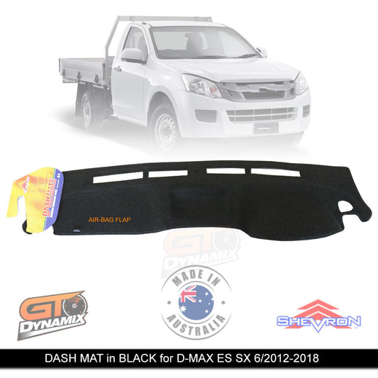 Shevron Dash Mat ISUZU D-MAX ES SX with COIN TRAY 06/2012-2020 DMAX DM1314 Black