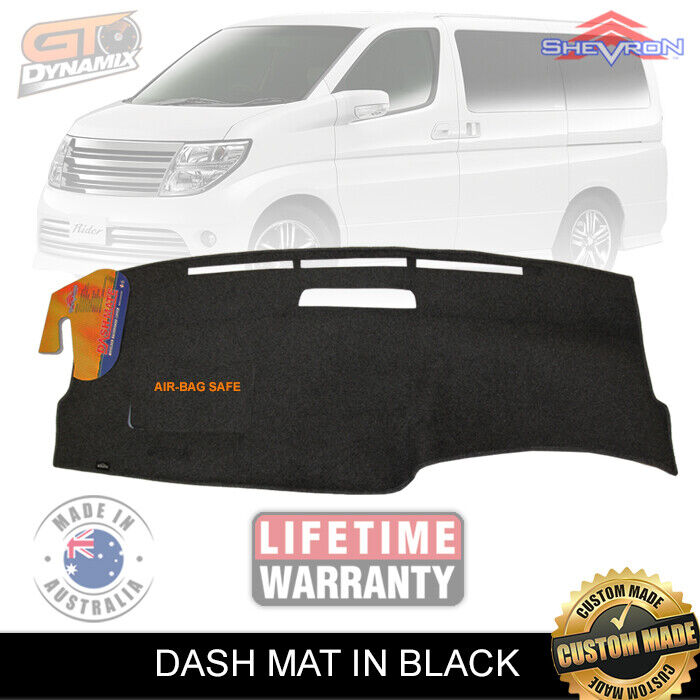 Shevron Dash Mat Nissan Elgrand E51 All Models 6/2002-7/2010 DM1379 Black