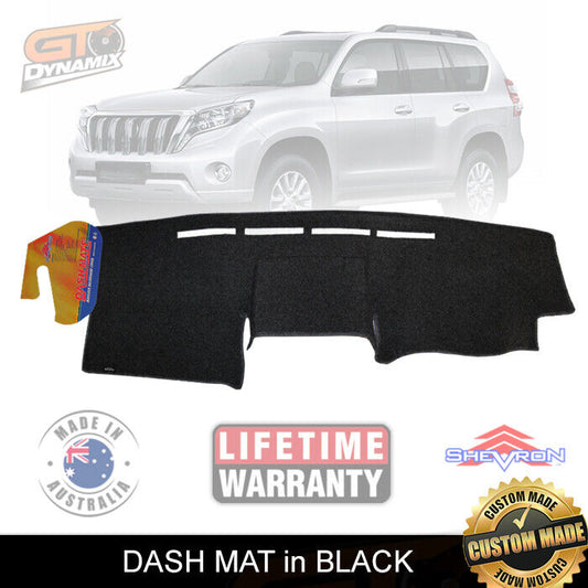 Shevron Dash Mat For Toyota Prado 150 Series FACE LIFT GX GXL 10/2013-10/2017 DM1334 Black