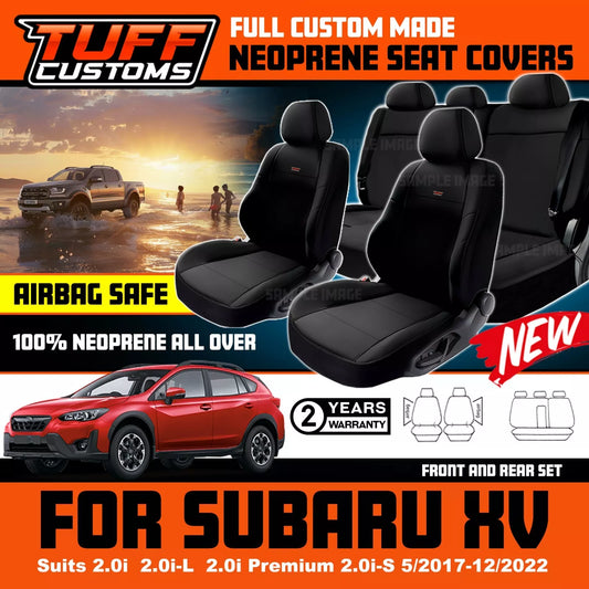 TUFF Customs Neoprene Seat Covers 2 Rows For Subaru XV 2.0i-L Premium 2.0i-S 2017-2022