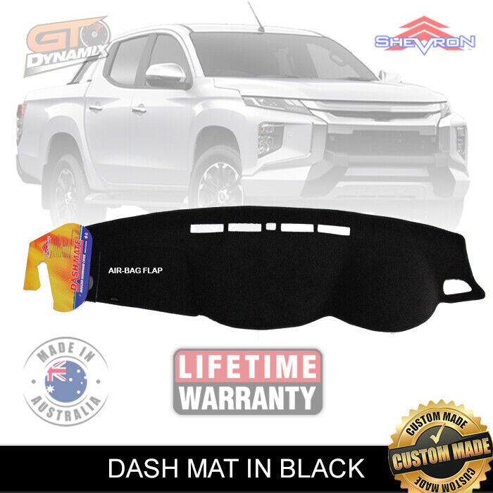 Shevron Dash Mat Mitsubishi Triton MR GLX+ GLS GLR Premium 2019-2024 DM1393 Black