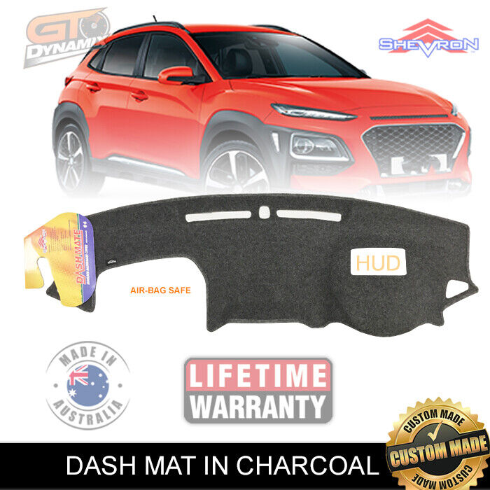 Shevron Dash Mat HYUNDAI Kona Highlander with HUD 7/2017-2022  DM1482D Charcoal