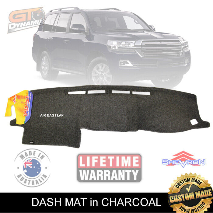 Shevron Dash Mat For Toyota Landcruiser 200 Series FACELIFT 09/2015-2021 VX GX DM1421 Charcoal