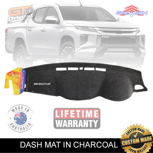 Shevron Dash Mat Mitsubishi Triton MR GLX+ GLS GLR Premium 2019-2024 DM1393 Charcoal