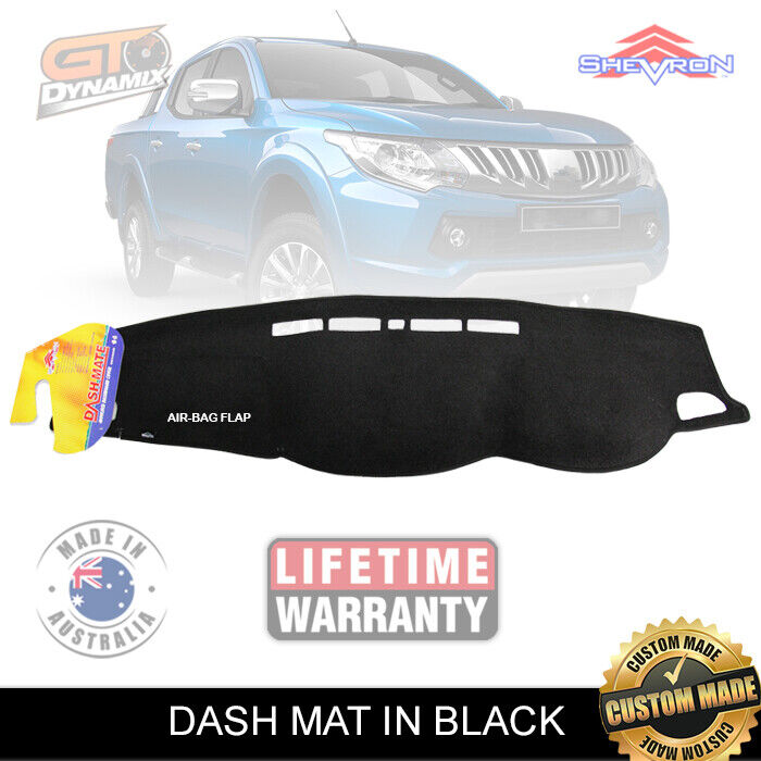 Shevron Dash Mat Mitsubishi Triton MQ GLX GLS GLR EXCEED 2015-2024 DM1393 Black