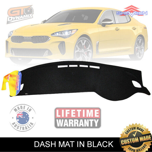 Shevron Dash Mat Kia Stinger CK S GT Si GT-20Line NO HUD 9/2017-2024 DM1472 Black