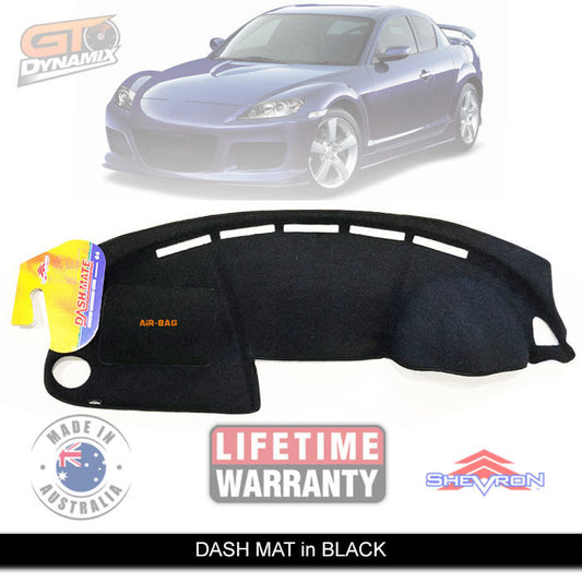 Shevron Dash Mat Mazda RX-8 FE Series 1 Only 6/2003-2008 RX8 DM938 Black