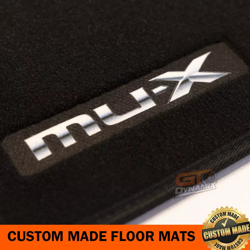 Isuzu MU-X BLACK Custom Floor Mats Front and Rear LS-U LS-T LS-M MUX 7/2021-24