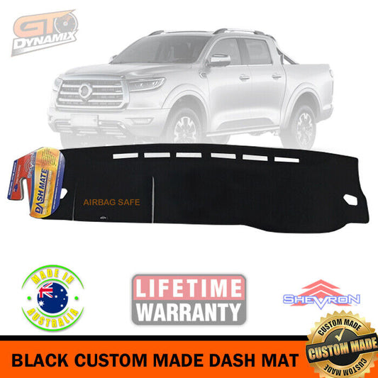 Shevron Dash Mat GWM CANNON X 4x4 Dual Cab UTE NPW Great Wall 2020-2024 DM1614 Black