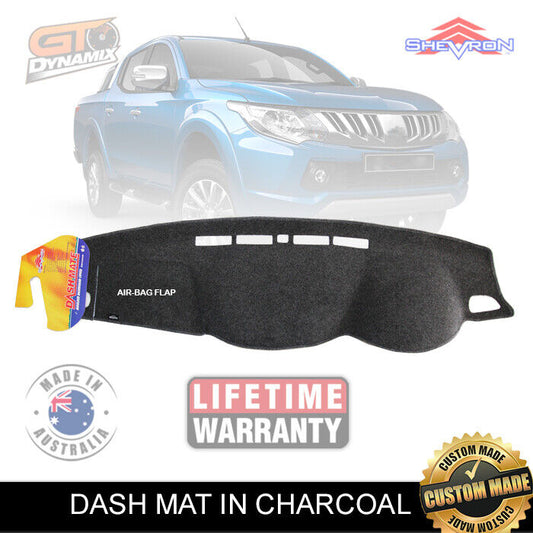 Shevron Dash Mat Mitsubishi Triton MQ GLX GLS GLR EXCEED 2015-2024 DM1393 Charcoal