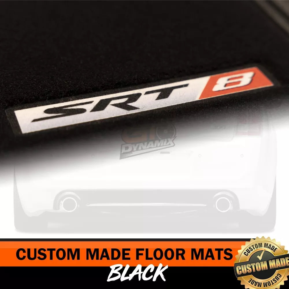 Custom Made Floor Mats CHRYSLER 300C SRT8 Front and Rear Black ( SRT-8 LOGO) 2012-2021