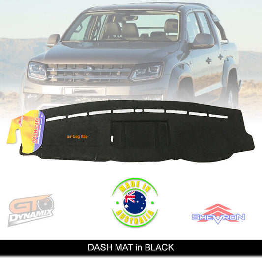 Shevron Dash Mat Volkswagen Amarok 2H V6 Highline Ultimate Hero 9/2016-5/2022 DM1459 Black