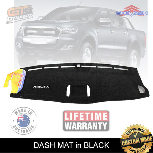 Shevron Dash Mat FORD RANGER PX XLT MARK 11 MK3 NO TECH PACK 6/2015-2022 DM1405 Black