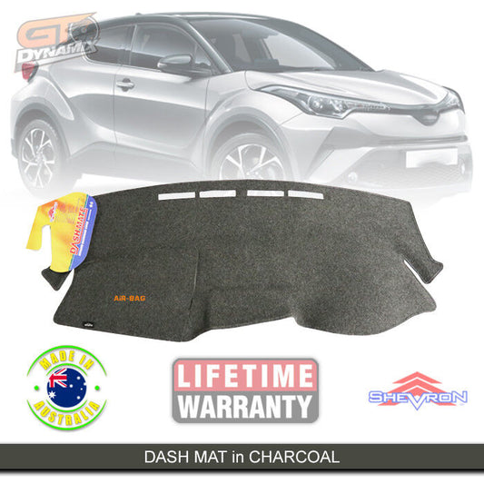 Shevron Dash Mat For Toyota C-HR NGX CHR NGX50R 12/2016-9/2023 DM1475 Charcoal