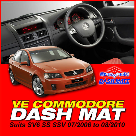 Shevron Dash Mat HOLDEN Commodore VE SS SSV SV6 7/2006-8/2010 DM1012 Black