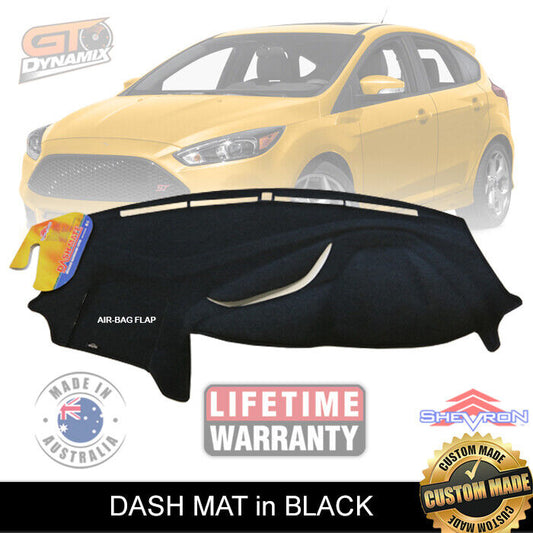 Shevron Dash Mat FORD Focus ST LW LZ MK1 MK2 Turbo 6/2012-10/2018 DM1306 Black