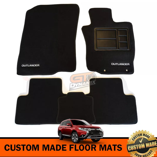 BLACK Custom Floor Mats Mitsubishi Outlander ZJ ZK ZL EXCEED VRX LS 11/2012-2020