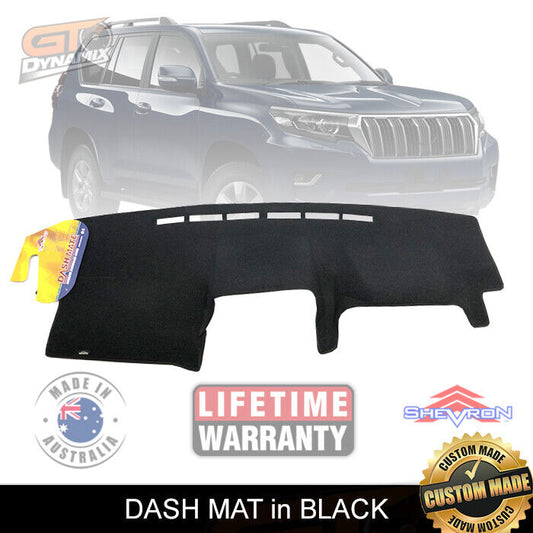 Shevron Dash Mat For Toyota Prado 150 Series FACE LIFT GX GXL 11/2017-2024 DM1509 Black