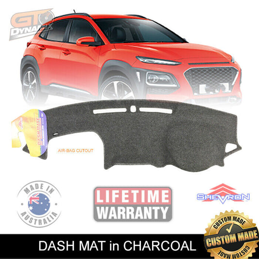 Shevron Dash Mat HYUNDAI Kona Active Elite SE NO HUD 7/2017-2022 DM1482 Charcoal