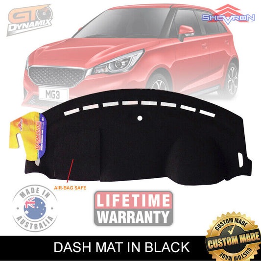 Shevron Dash Mat MG MG3 Excite CORE Hatchback 5 Door 6/2018-2024 DM1544 Black