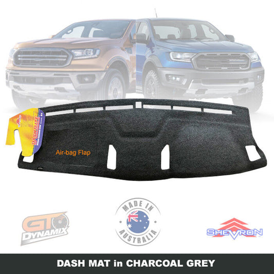 Shevron Dash Mat FORD RANGER PX MK3 Wildtrack + RAPTOR MY19 Aug/2018-2022 DM1535 Charcoal