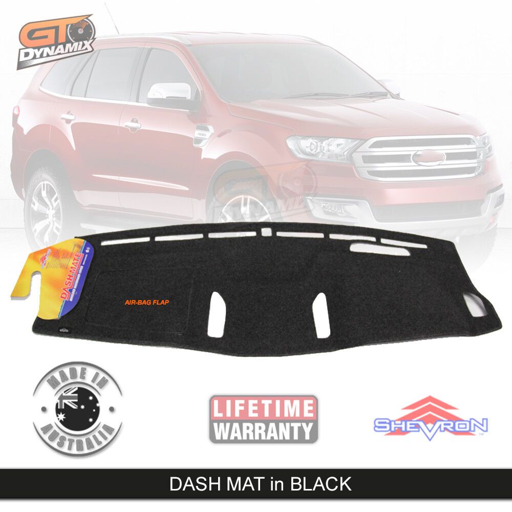 Shevron Dash Mat FORD EVEREST Titanium Trend UA 6/2015-8/2018 DM1403 Black