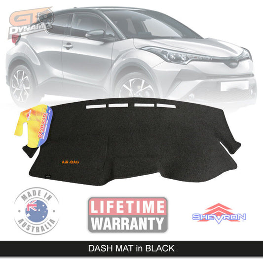 Shevron Dash Mat For Toyota C-HR NGX CHR NGX50R 12/2016-9/2023 DM1475 Black