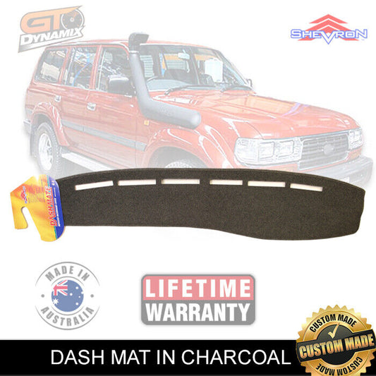 Shevron Dash Mat For Toyota 80 Series Landcruiser 1995-2001/1998 DM628A Charcoal