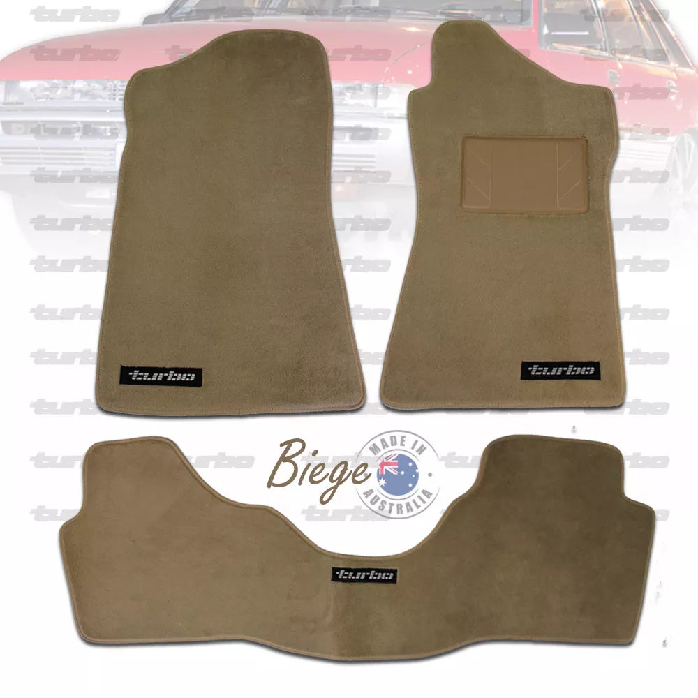 VL TURBO Calais Beige CUSTOM MADE FLOOR MATS SET OF 3 BT1 Berlina (Silver badge)