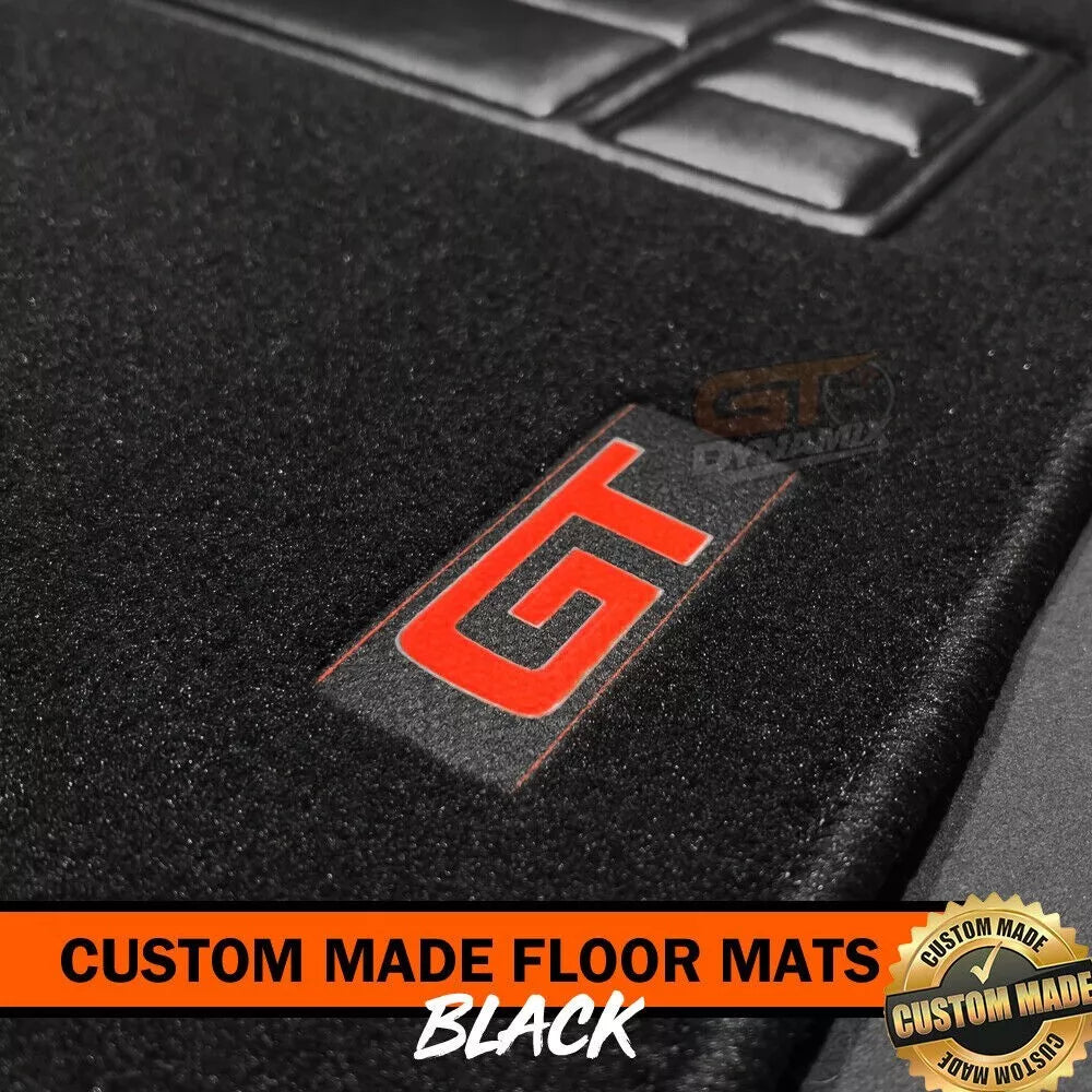 Custom Made Floor Mats for Ford XW GT GTHO 1969-1970 3 Piece Set RED LOGO BLACK