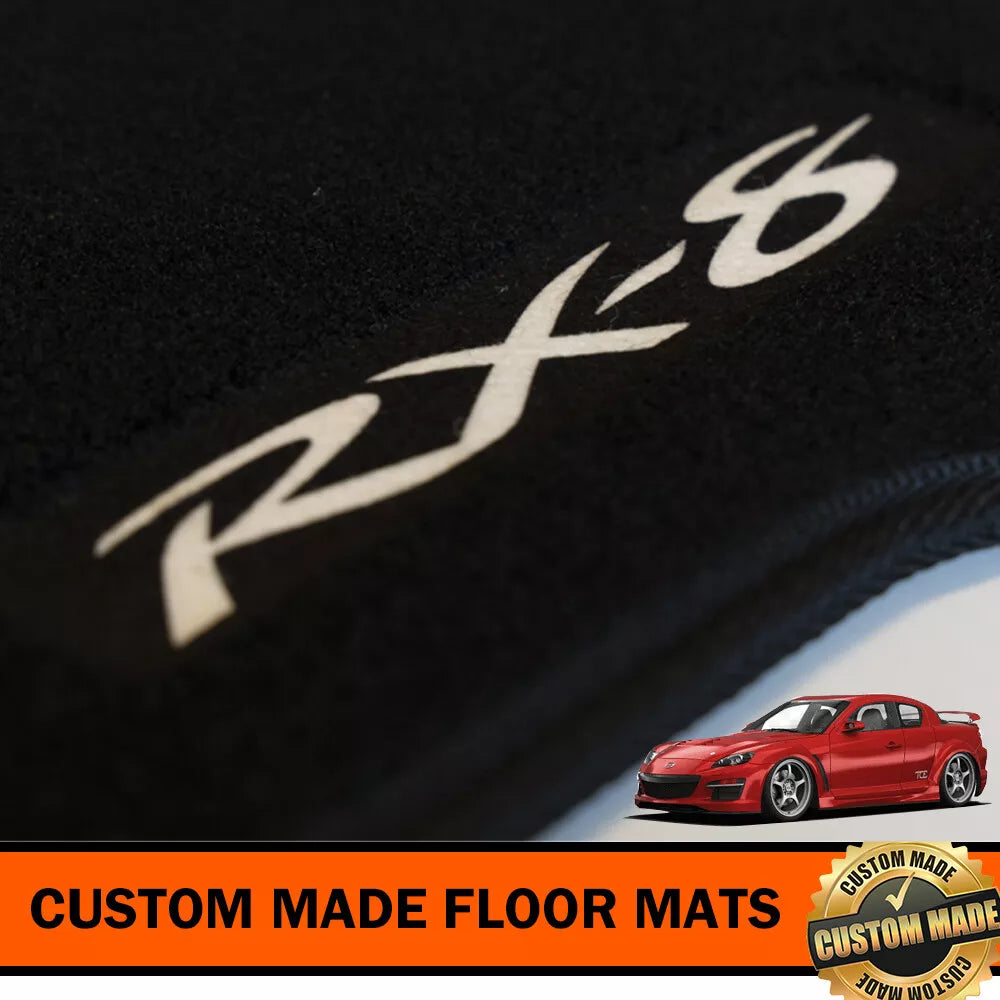 MAZDA RX-8 BLACK Custom Made Floor Mats Front and Rear 07/2003-2012 Rotary RX8