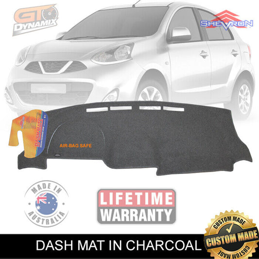 Shevron Dash Mat Nissan Micra K13 Facelift ST Ti 12/2014-2024 DM1400 Charcoal