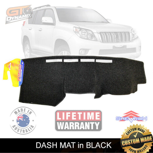 Shevron Dash Mat For Toyota Prado 150 Series GX GXL VX Kakadu 10/2009-9/2013 DM1140 Black